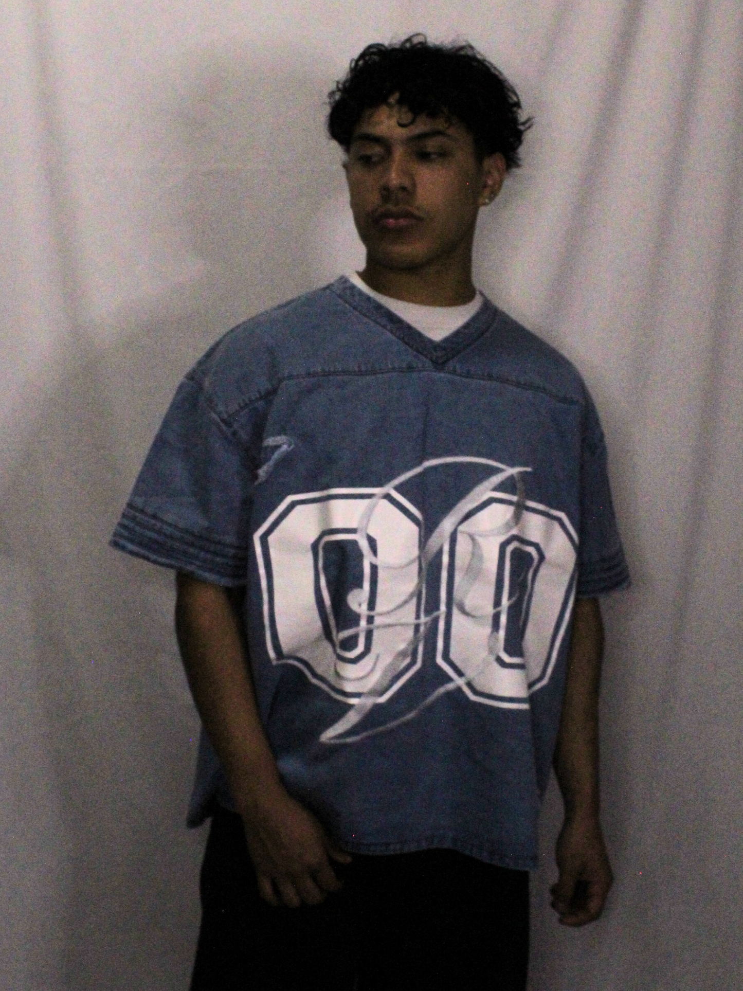Denim Football Jersey