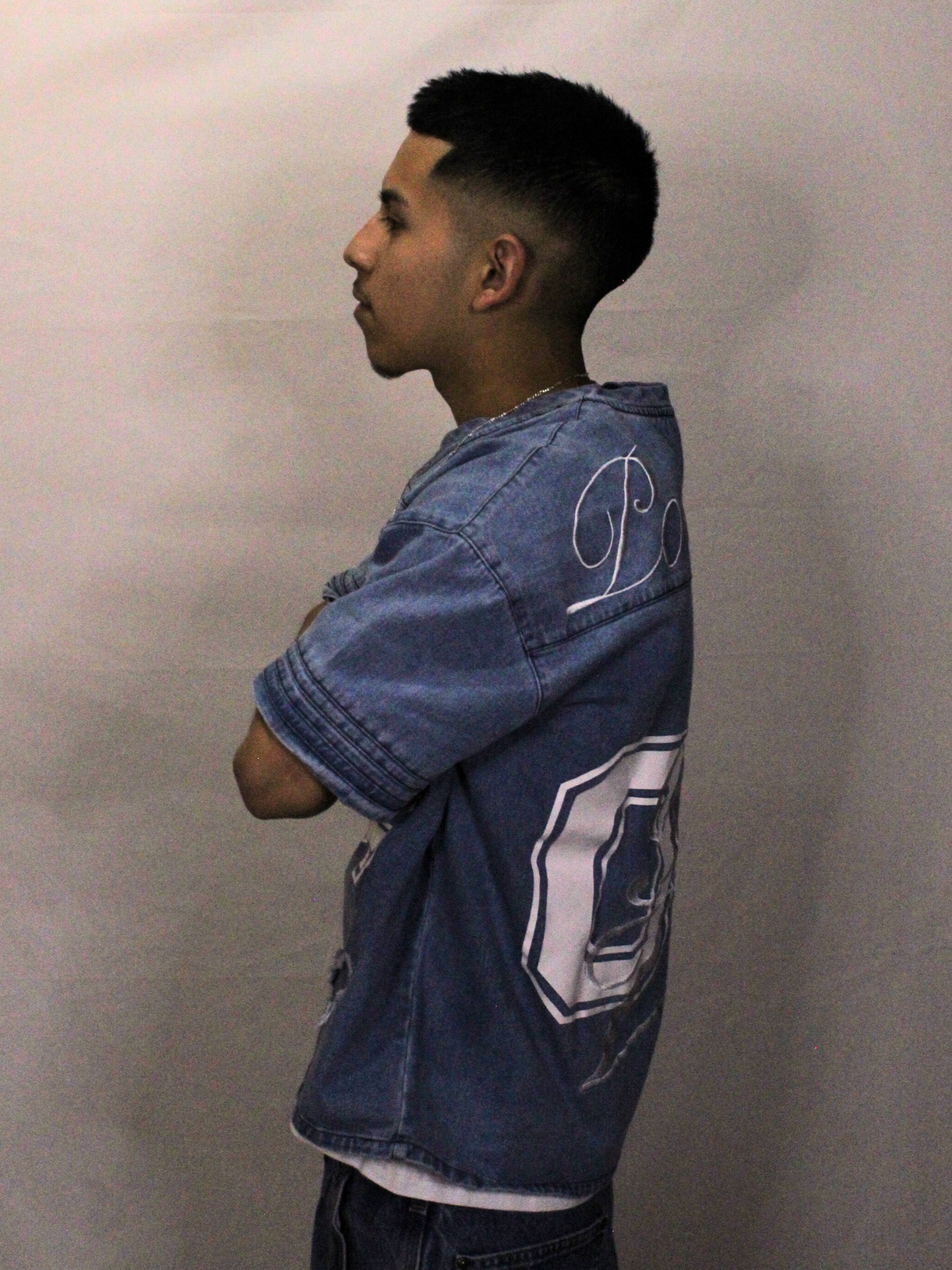 Denim Football Jersey