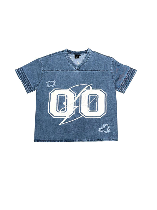 Denim Football Jersey